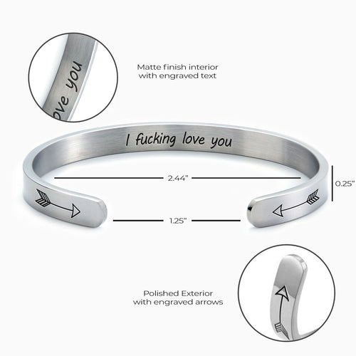 I Fucking Love You Personalizable Cuff Bracelet