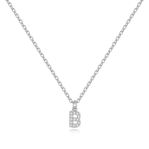 Pave Uppercase Initial Necklace