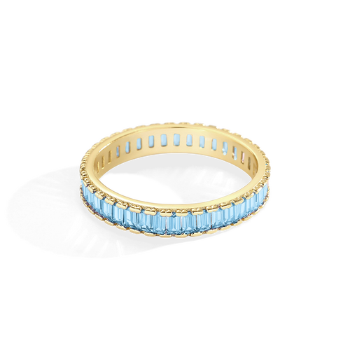 Baguette Birthstone Eternity Band