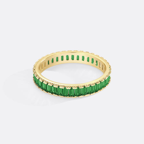 Baguette Birthstone Eternity Band