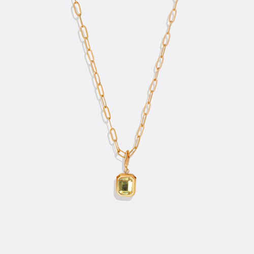 Baguette Birthstone Necklace