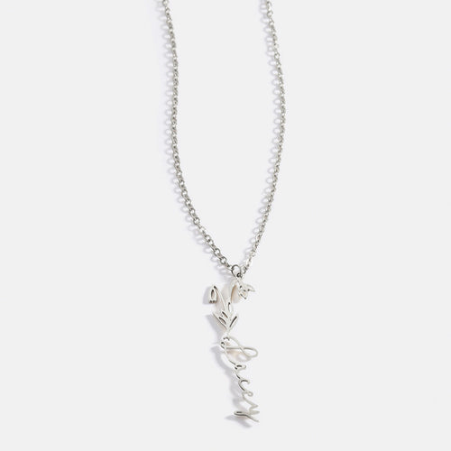 Birth Flower Name Necklace