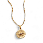 Birthstone Compass Pendant Necklace