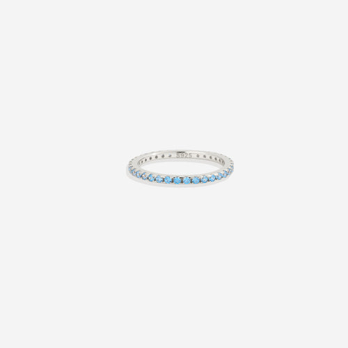 March Birthstone Eternity Stacking Ring