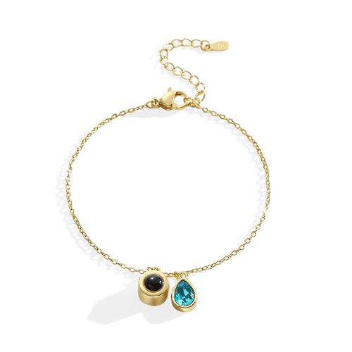 Birthstone Photo Bracelet
