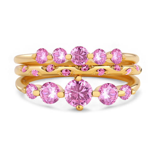 Birthstone Stacking Ring Set