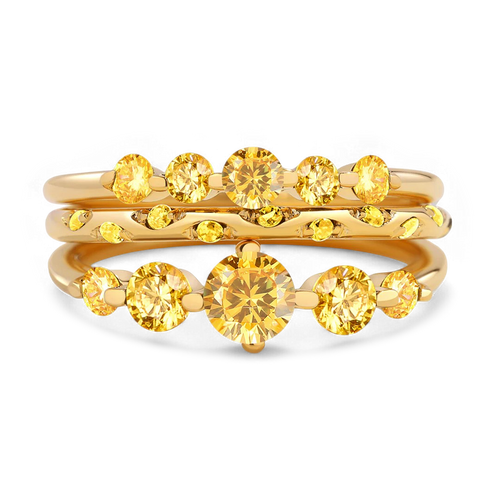Birthstone Stacking Ring Set