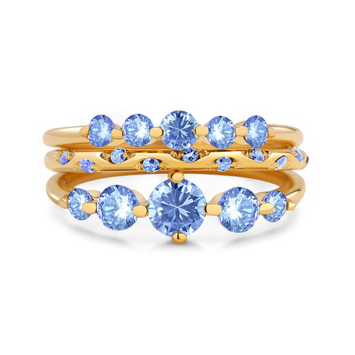 Birthstone Stacking Ring Set