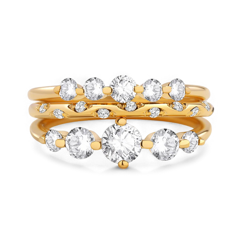 Birthstone Stacking Ring Set