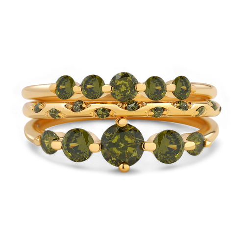 Birthstone Stacking Ring Set