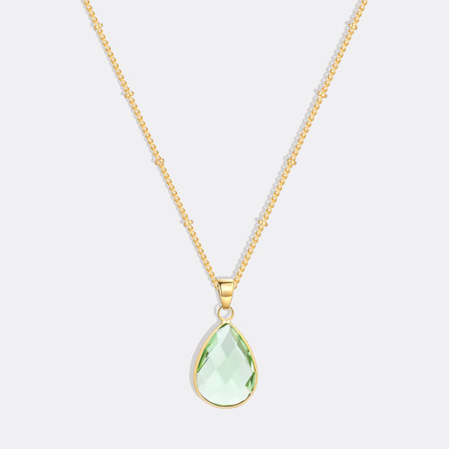 Birthstone Drop Pendant Necklace