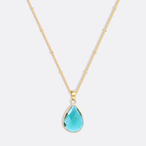 Birthstone Drop Pendant Necklace