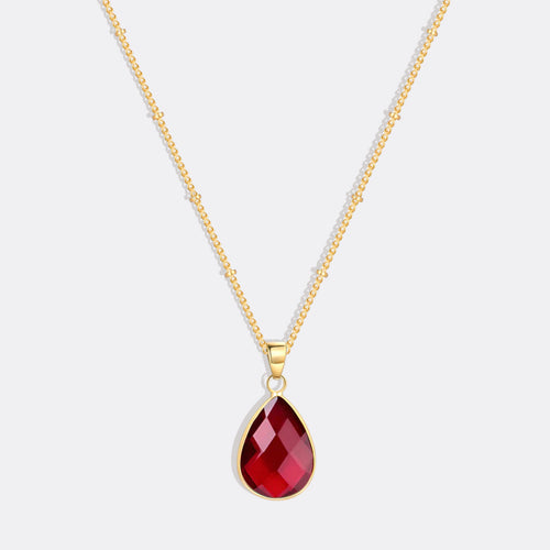 Birthstone Drop Pendant Necklace