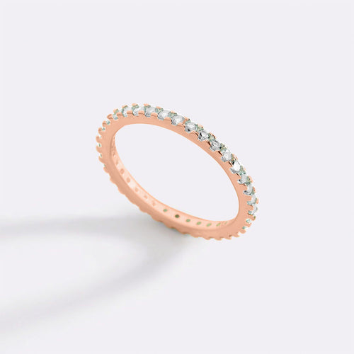 April Birthstone Eternity Stacking Ring