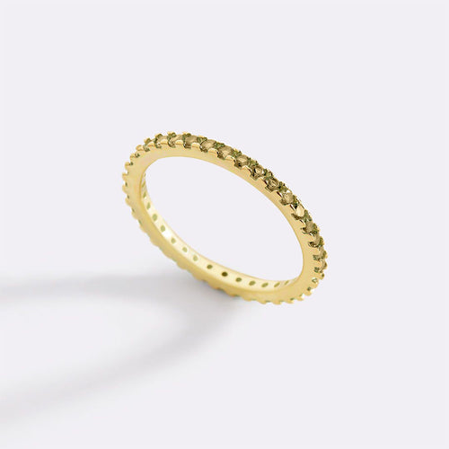 August Birthstone Eternity Stacking Ring