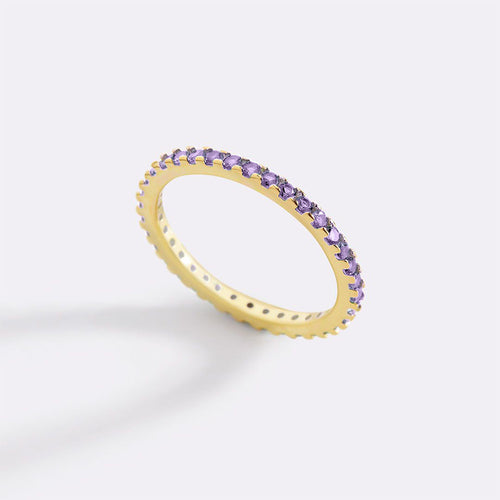 Febuary Birthstone Eternity Stacking Ring