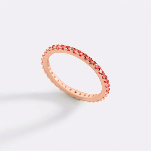 January Birthstone Eternity Stacking Ring