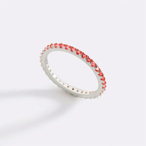 January Birthstone Eternity Stacking Ring
