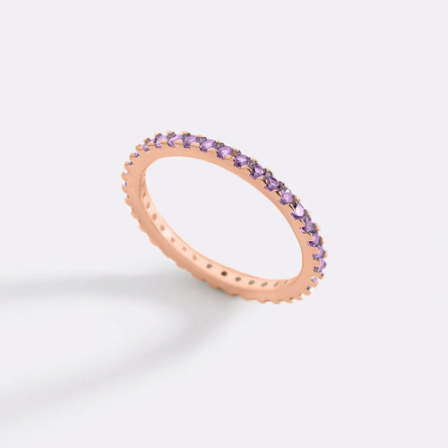 June Birthstone Eternity Stacking Ring