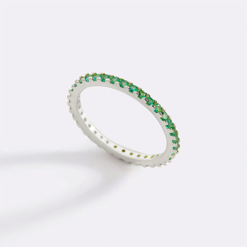 May Birthstone Eternity Stacking Ring