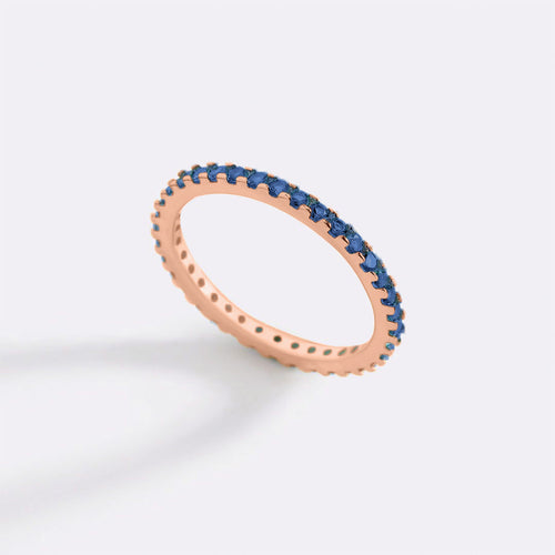 September Birthstone Eternity Stacking Ring
