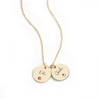 Birthstone Disc Name Necklace