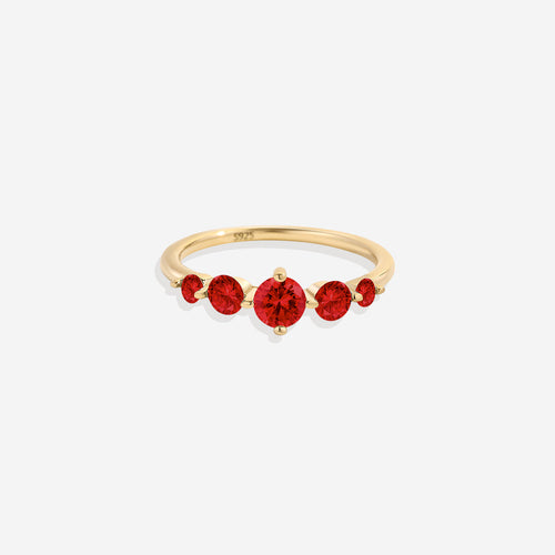 Five Stone Statement Birthstone Ring