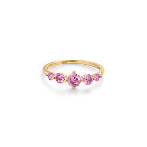 Five Stone Statement Birthstone Ring