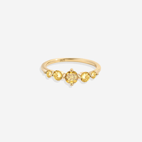 Five Stone Statement Birthstone Ring