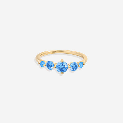 Five Stone Statement Birthstone Ring