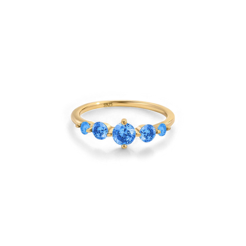 Five Stone Statement Birthstone Ring