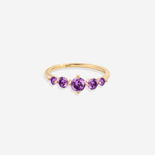 Five Stone Statement Birthstone Ring