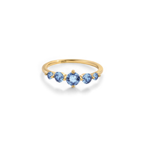 Five Stone Statement Birthstone Ring
