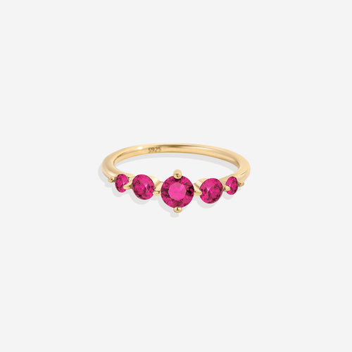 Five Stone Statement Birthstone Ring
