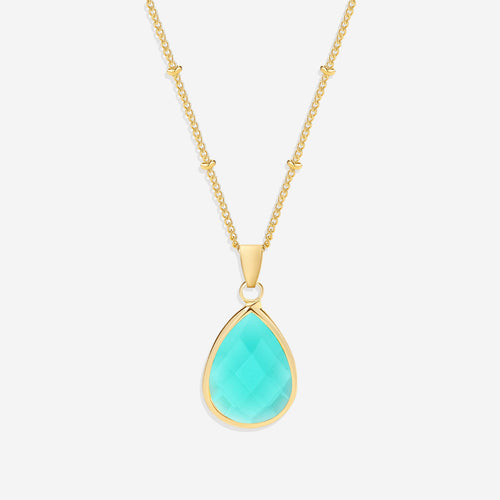 Birthstone Drop Pendant Necklace