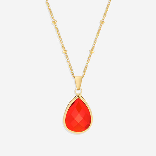 Birthstone Drop Pendant Necklace