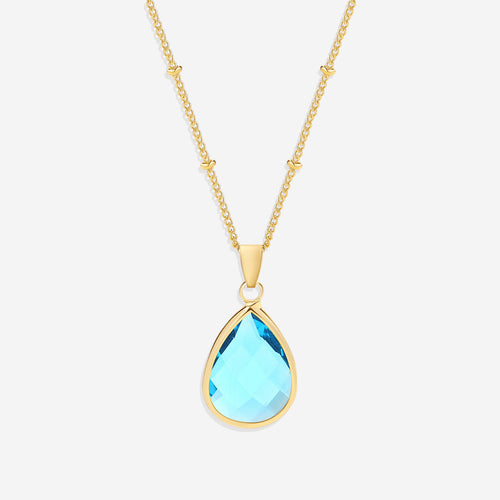 Birthstone Drop Pendant Necklace