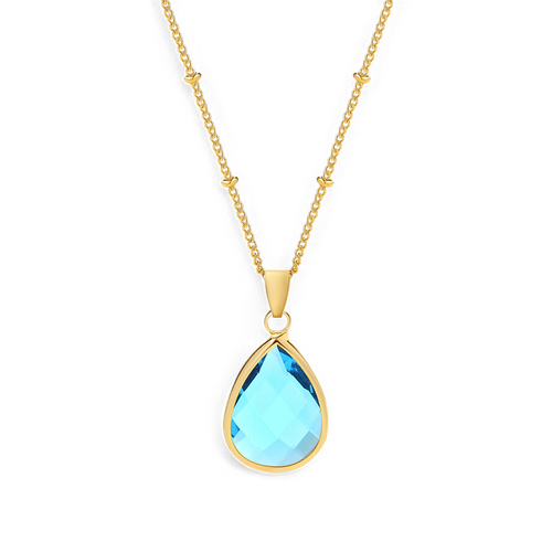 Birthstone Drop Pendant Necklace