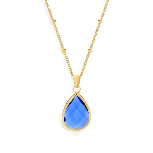 Birthstone Drop Pendant Necklace