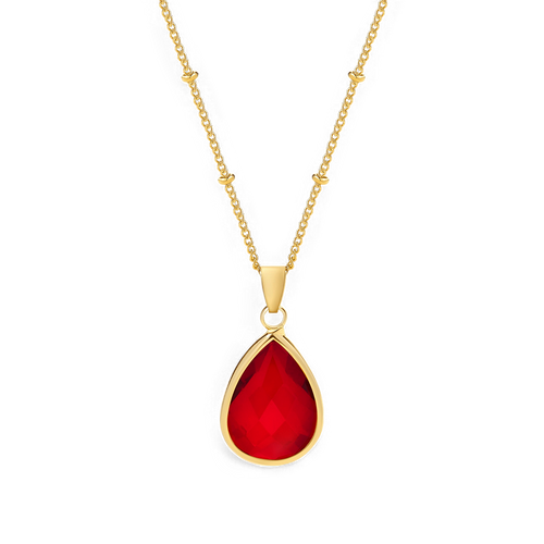 Birthstone Drop Pendant Necklace