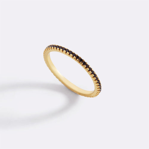 Black Diamond Eternity Stacking Ring