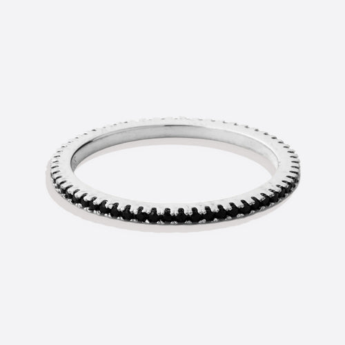 Black Diamond Eternity Stacking Ring