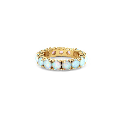 Blue Opal Eternity Ring