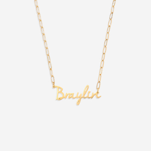 Fairy Name Necklace with Box Chain