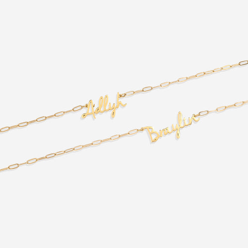 Fairy Name Necklace with Box Chain