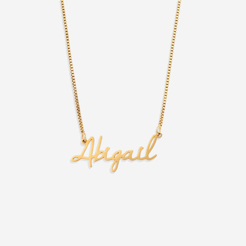 Fairy Name Necklace with Box Chain