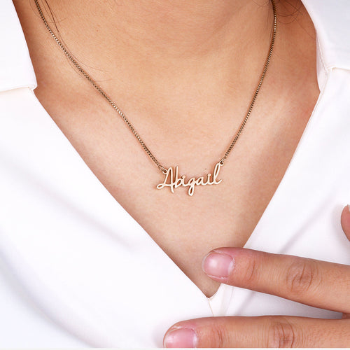 Fairy Name Necklace with Box Chain