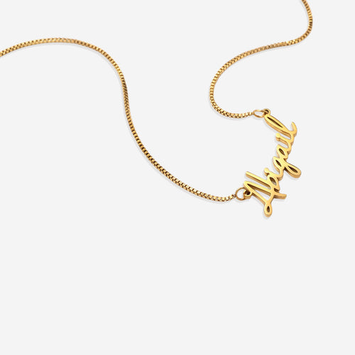 Fairy Name Necklace with Box Chain