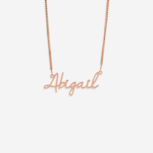 Fairy Name Necklace with Box Chain