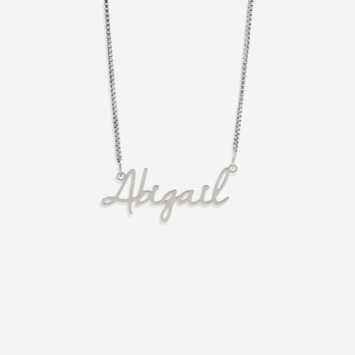 Fairy Name Necklace with Box Chain